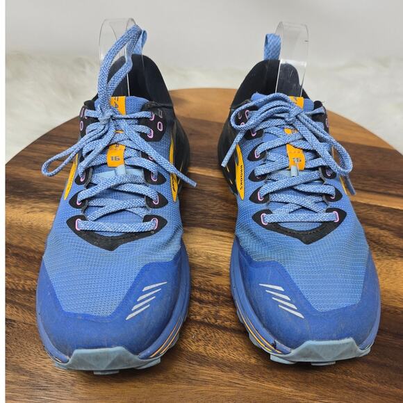 Brooks Cascadia Blue and Yellow Design Women's Trail Hiking Shoes 9.5
